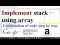 How to implement stack using array in java Stack Implementation using Array