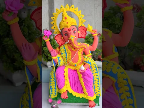 I made a stunning Ganesh idol using clay #shorts #diy #clayart #ganeshaidol