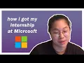 How I got my internship at Microsoft Interview Tips