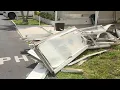 Tornado damages mobile homes in Dania Beach