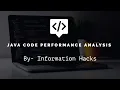 Java Code Performance analysis java code profiling Information Hacks