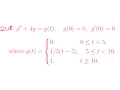 Solving an IVP with Heaviside function