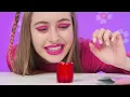 Pink Food vs Blue Food Color Challenge | Funny Situations by BaRaDa Best