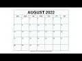 Printable August 2022 Calendar Templates with Holidays - Wiki Calendar
