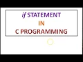 Simple If statement Programming in C