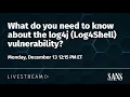 What do you need to know about the log4j Log4Shell vulnerability
