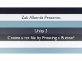 Unity 5 Create txt File By Pressing A Button