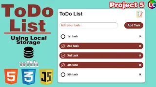 Javascript To-Do List App Project 5 Learn Coding