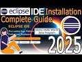 How to install Eclipse IDE 2024-12 on Windows with Java JDK 23 2025 Update Java Developers