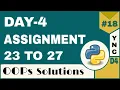 Infytq Object Oriented Programming Using Python Day-4 Assignment 23 to 27 YouthNationCoders