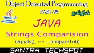 Java Beginners Tutorial in Tamil String Comparision equals compareTo in Java