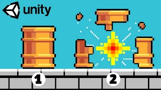 Break Apart and Explode 2D Game Objects in Unity Game Dev Tutorial
