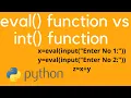 Use of eval in Python - Python eval function