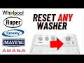 Conservator Washer ReCalibration After Sensing Error
