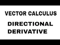 Vectors Calculus - Directional Derivative Example 2