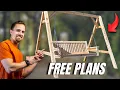 Beginner Wood Porch Swing FREE PLANS How to Build an A-frame Swing
