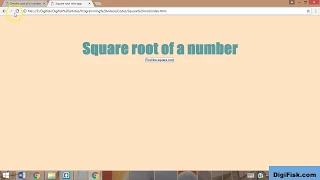 Javascript tutorials Square root App with Algorithm JS Part1