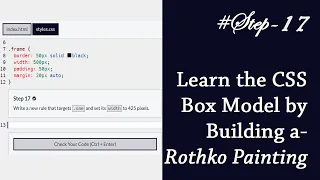 17 Learn the CSS Box Model by Building a Rothko Painting freeCodeCamp no speaking