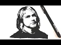 Drawing Kurt Cobain - Nirvana band