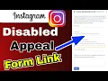 Instagram account disabled appeal form link Instagram help center customer care customer ser