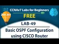 Basic OSPF Configuration in Cisco Packet Tracer Step-by-Step Single Area OSPF Setup Lab 49