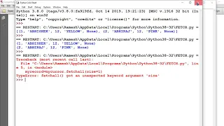fetchone fetchall fetchmany rowcount function in python