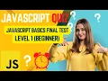 JavaScript Final Test - Level 1 Beginner Code Crack