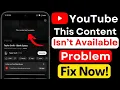 YouTube This Content Isn t Available Fix YouTube Not Available YouTube Error Fix