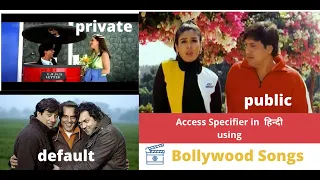 Access Specifier in Java in Hindi and using Bollywood Songs Java Interview Prep
