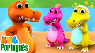 Cinco Pequenos Crocodilos Fofos 🐊 + Mais Músicas Infantis | Aqui Bebes Cantam