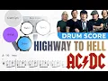 - Highway to Hell DRUM SCORE Tutorial Sheet Music Drum Cover Remastered