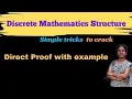 Direct Proof in Discrete Mathematics with example