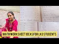 DIY math worksheet ideas for 4-5 year old lkg students