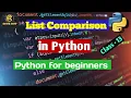 13 Python Bangla Tutorial - Python List Comparison