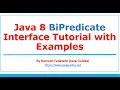Java 8 BiPredicate Interface Tutorial with Examples Lambda Expression