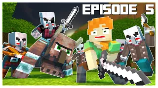 ALEX VS PILLAGER RAID! - Alex and Steve Life Adventure Story Episode 5 - Zeus Studios Animation