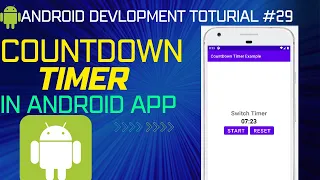 Countdown Timer with Start Pause and Reset - Android Studio Tutorial