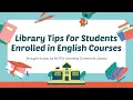 Learning Commons Library Resources for English Courses