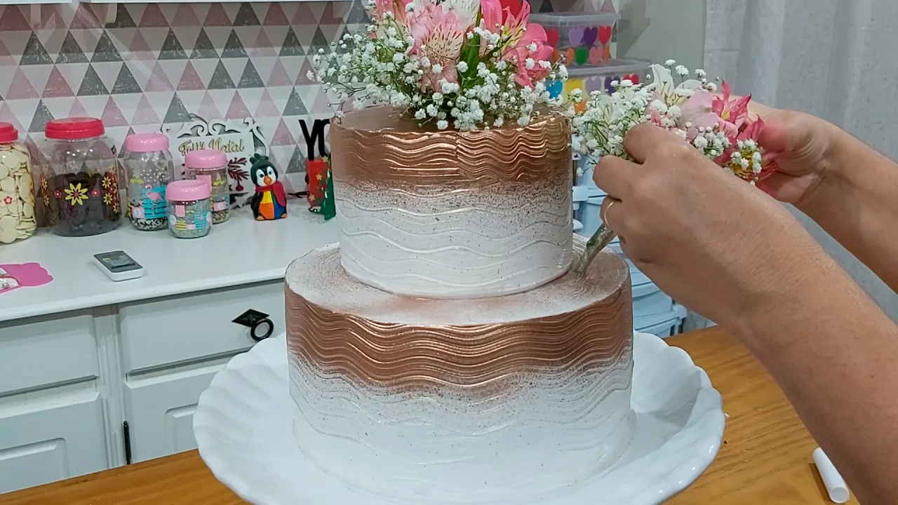 Bolo De Casamento Simples Dois Andares