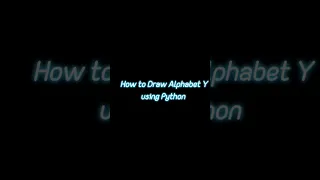 How to Draw an Alphabet Y using Python Turtle Module Kindly check Description for code