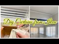 How To Hang Curtains From Ceiling to Floor DIY Vidga Track Rail Silverlonn Sheer Curtains