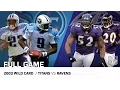 2003 AFC Wild Card Tennessee Titans vs Baltimore Ravens NFL Full Game