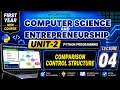 Control structure in Python First year computer science Chapter 2 Lecture 4
