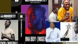 wizkid u0026 burna boy winning 2021betawards davido cant win again without chioma davidos mgt 