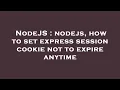 NodeJS nodejs how to set express session cookie not to expire anytime