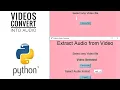 Computer App to converter using python GUI Moviepy