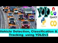 Vehicle detection classification and tracking using YOLOv3
