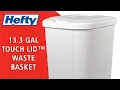 Hefty 13 3 Gal Touch Lid Trash Can - Product