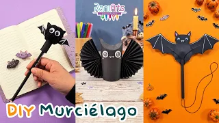 ¡Haz MANUALIDADES FÁCILES DE MURCIÉLAGOS! 🦇 Ideas de Decoración DIY para Halloween 🎃✨