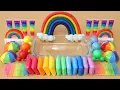 Download Lagu Mixing”Rainbow” Eyeshadow and Makeup,parts,glitter Into Slime!Satisfying Slime Video!★ASMR★
